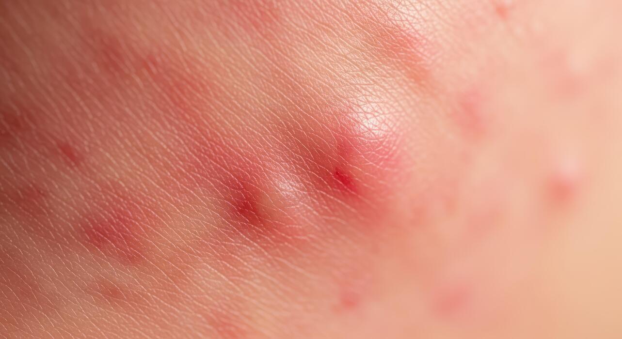 What is the best antibiotic to take for shingles? - Macro Shot of Inflamed Human Skin with Severe Acne Breakouts, Red Pustules, and Visible Blemishes.