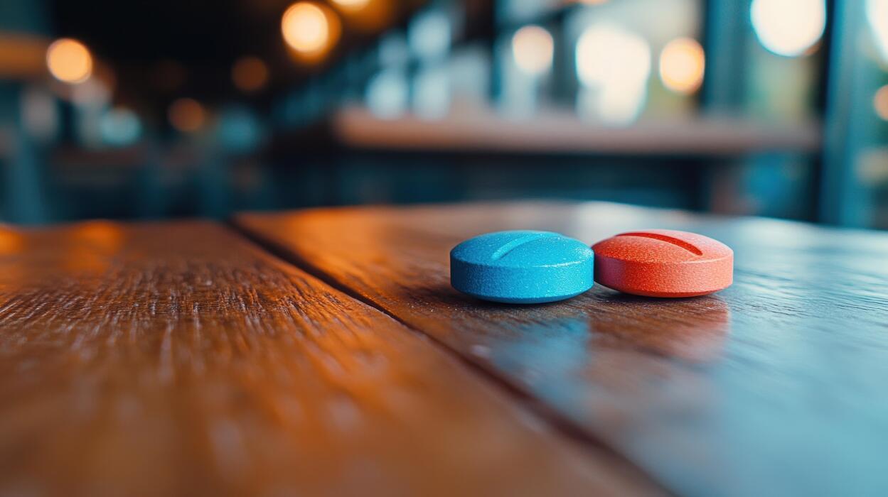 What is the best antibiotic to take for shingles? - Two Pills on Wooden Table in Cafe