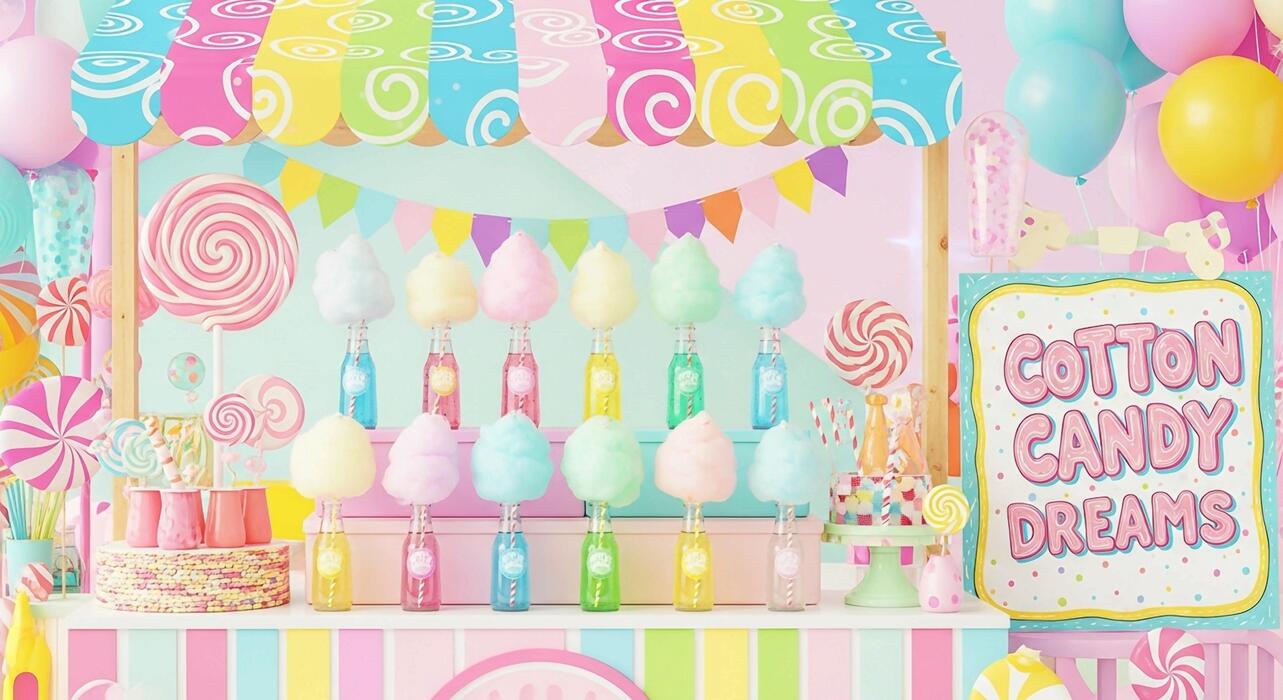 Sweet Cart for sale - Cotton candy dreams - background - background image