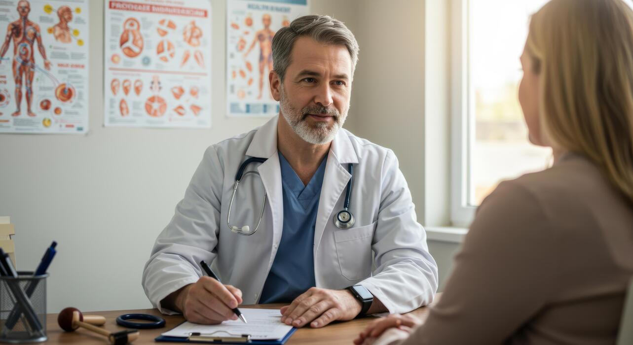 What are the negatives of taking peptides? - Confident Male Doctor Consulting Female Patient in Bright Office Serious Medical Consultation Healthcare and Wellness Professional Medical Advice